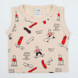 Newborn Boys Sando - Fawn, Newborn Boys Shirts & T-Shirts, Chase Value, Chase Value