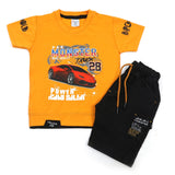 Boys Half Sleeves Denim Short Suit - Yellow, Boys Sets & Suits, Chase Value, Chase Value
