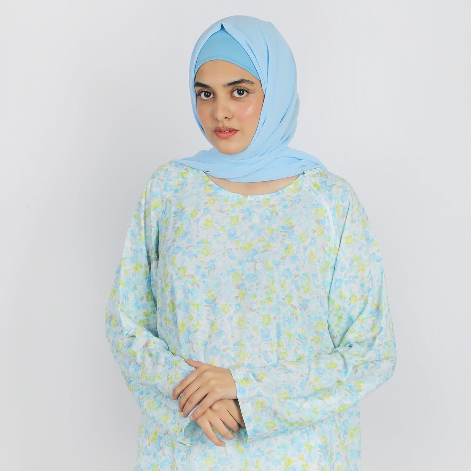 Women's Maxi Style Abaya  - Sky Blue, Women Abayas, Chase Value, Chase Value