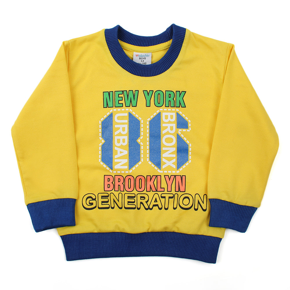 Boys Full Sleeves SweatShirt - Yellow, Boys Hoodies & Sweat Shirts, Chase Value, Chase Value
