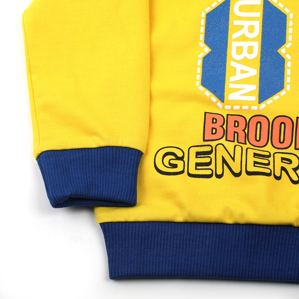 Boys Full Sleeves SweatShirt - Yellow, Boys Hoodies & Sweat Shirts, Chase Value, Chase Value