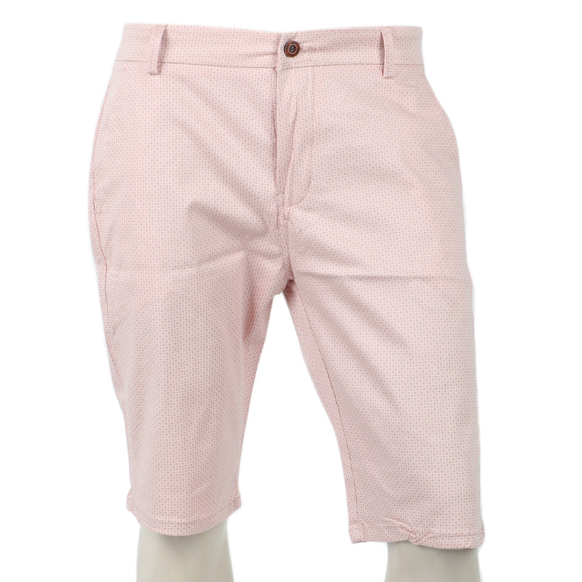 Men's Printed Cotton Short - Pink