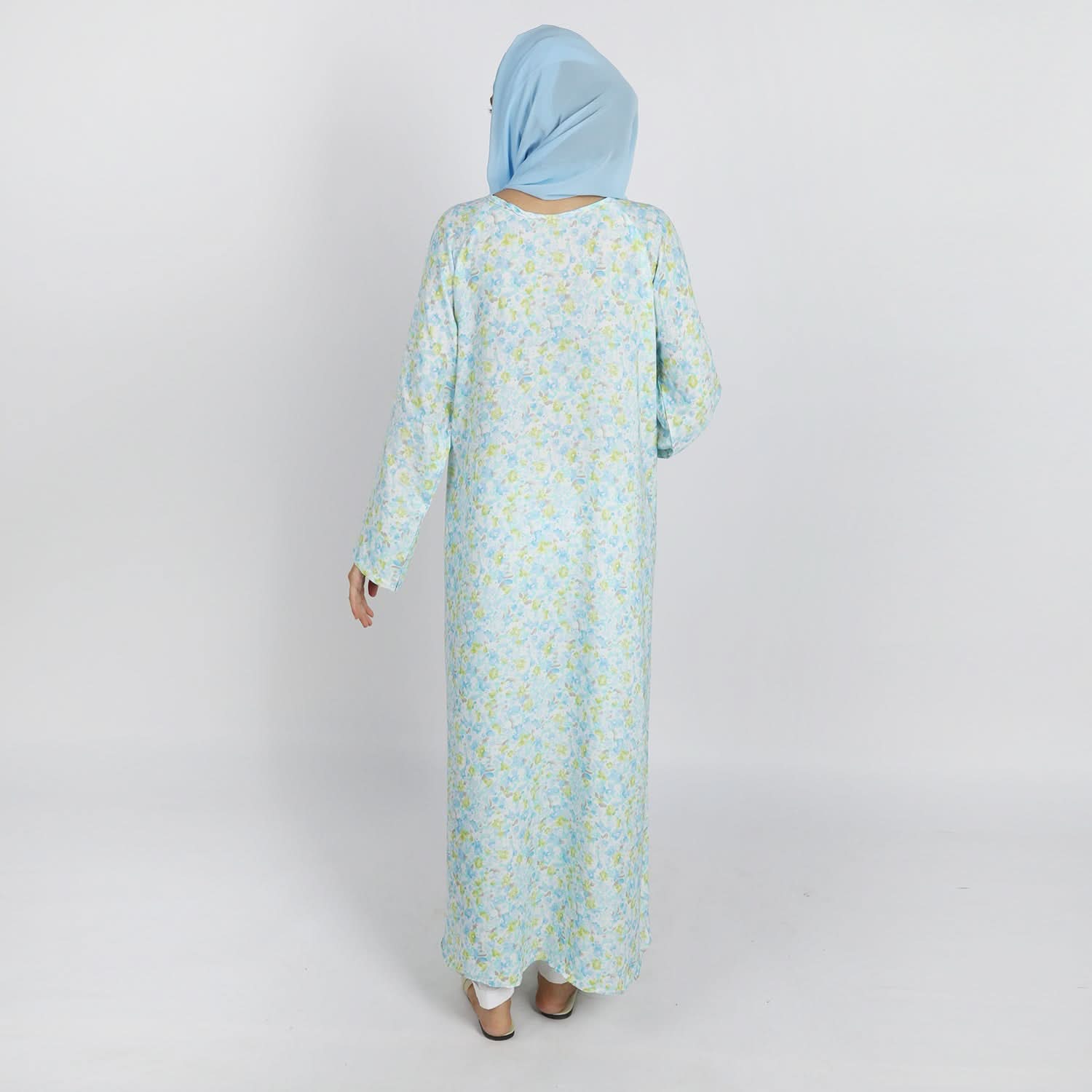 Women's Maxi Style Abaya  - Sky Blue, Women Abayas, Chase Value, Chase Value