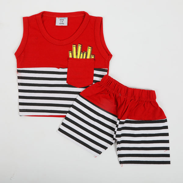 Newborn Boys Sando Suit - Red, Newborn Boys Sets & Suits, Chase Value, Chase Value