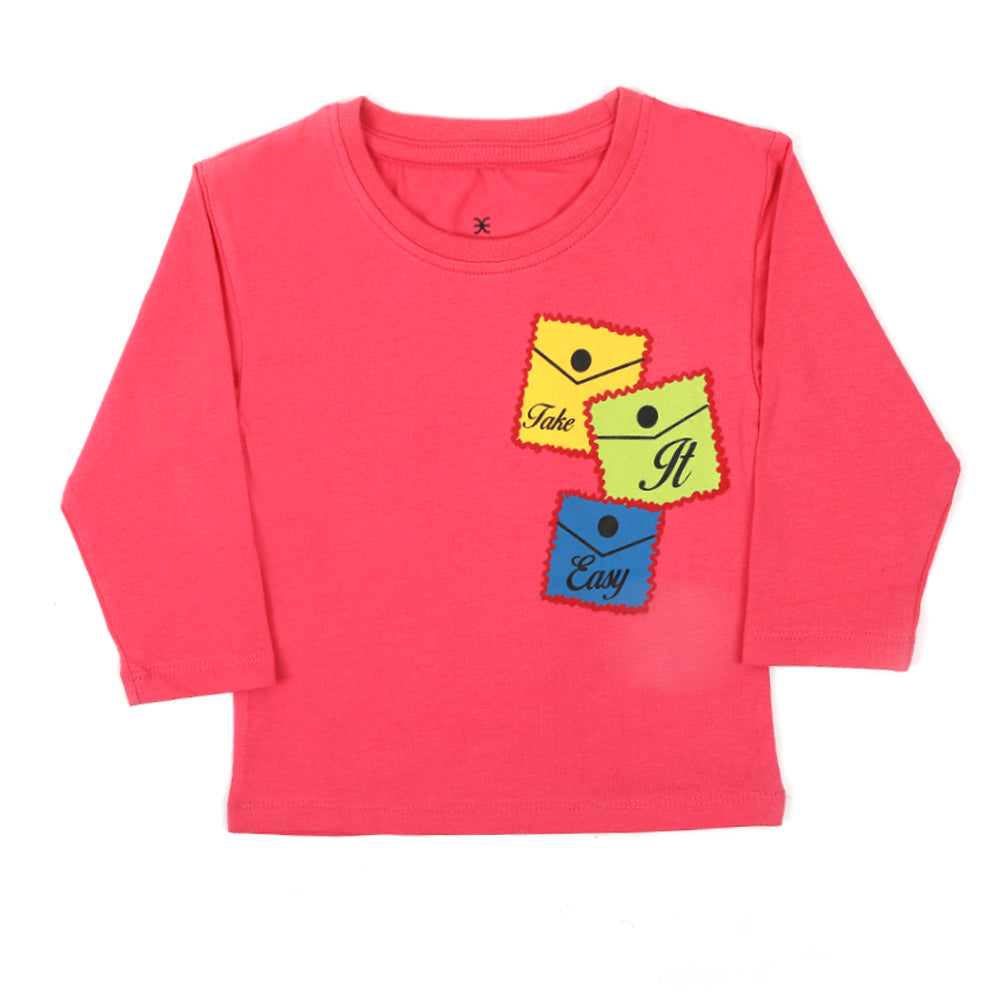 Eminent Girls Full Sleeves T-Shirt - Honey suckle, Girls T-Shirts, Eminent, Chase Value