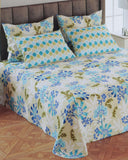 5Pcs Bedsheet Set 94x96, Double Size Bed Sheet, Chase Value, Chase Value