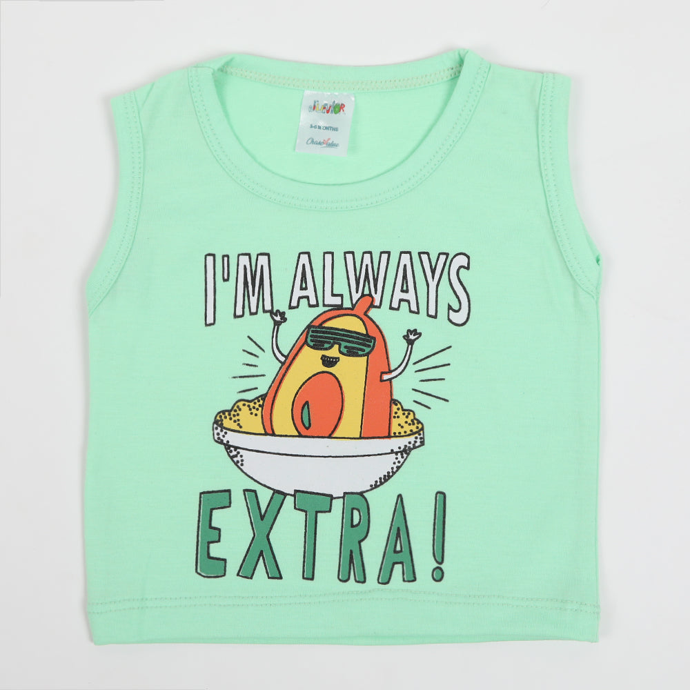 Newborn Boys Sando - Light Green, Newborn Boys Shirts & T-Shirts, Chase Value, Chase Value