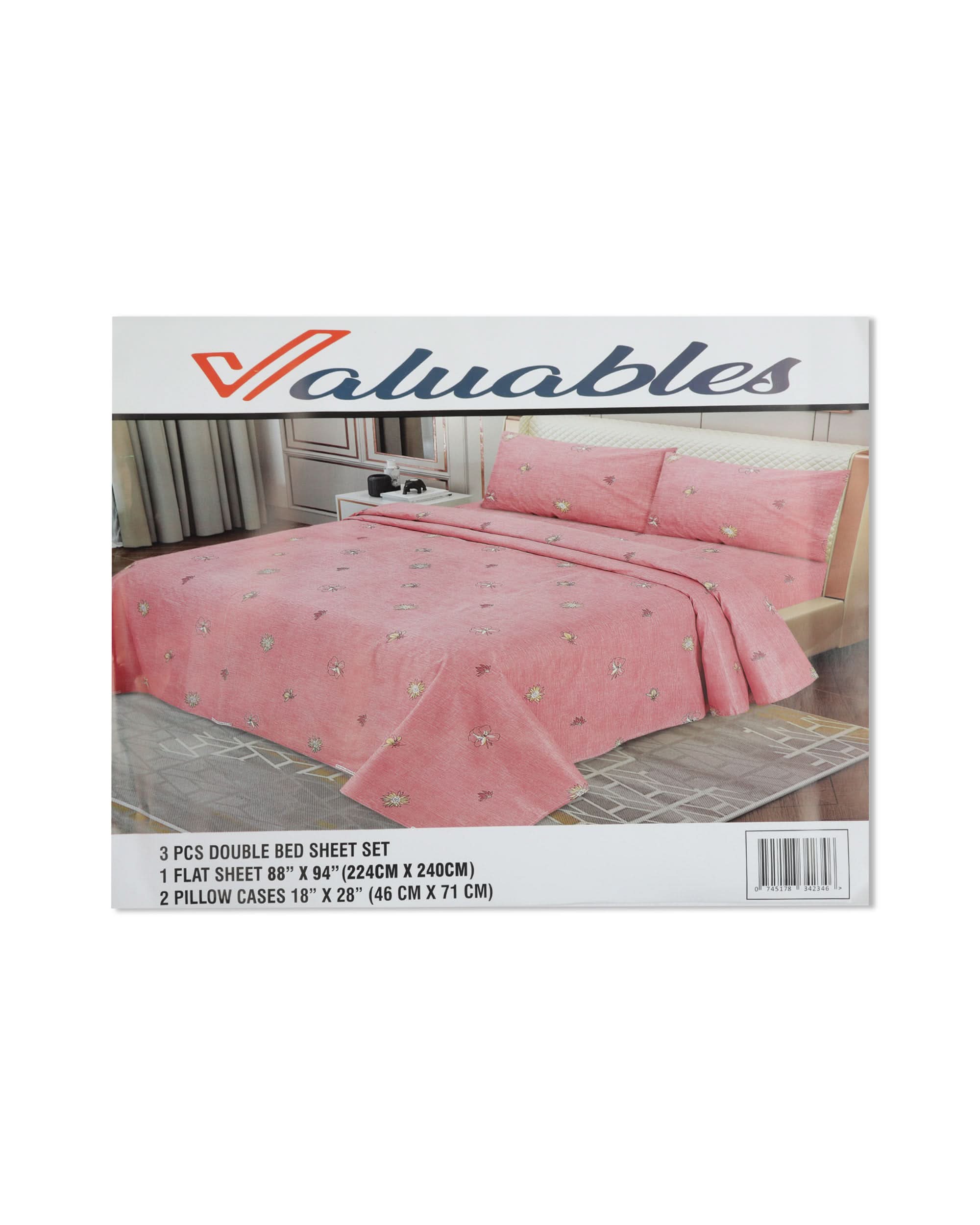 Valuable 3Pcs Double Bedsheet Soft Feel, Double Size Bed Sheet, Chase Value, Chase Value