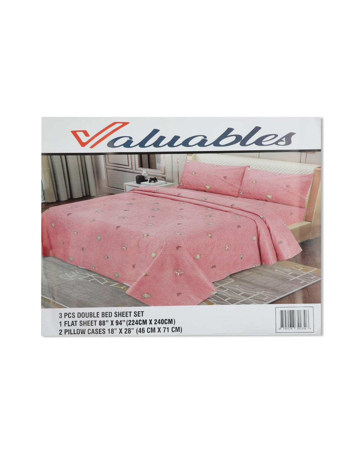 Valuable 3Pcs Double Bedsheet Soft Feel, Double Size Bed Sheet, Chase Value, Chase Value