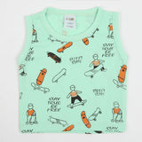 Newborn Boys Sando - Light Green, Newborn Boys Shirts & T-Shirts, Chase Value, Chase Value