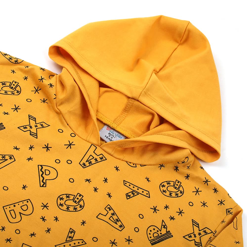 Boys Full Sleeves Hoodie - Mustard, Boys Hoodies & Sweat Shirts, Chase Value, Chase Value