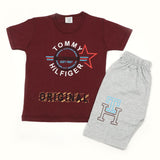 Boys Half Sleeves Short Suit - Maroon, Boys Sets & Suits, Chase Value, Chase Value