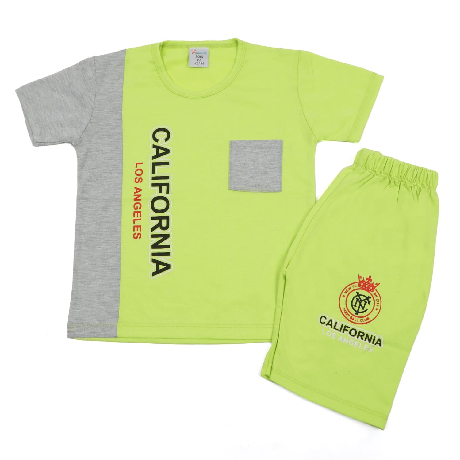 Boys Half Sleeves Short Suit - Light Green, Boys Sets & Suits, Chase Value, Chase Value