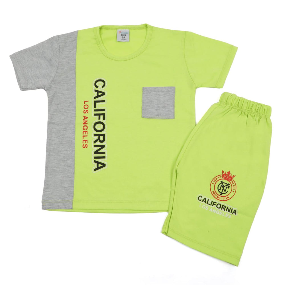 Boys Half Sleeves Short Suit - Light Green, Boys Sets & Suits, Chase Value, Chase Value