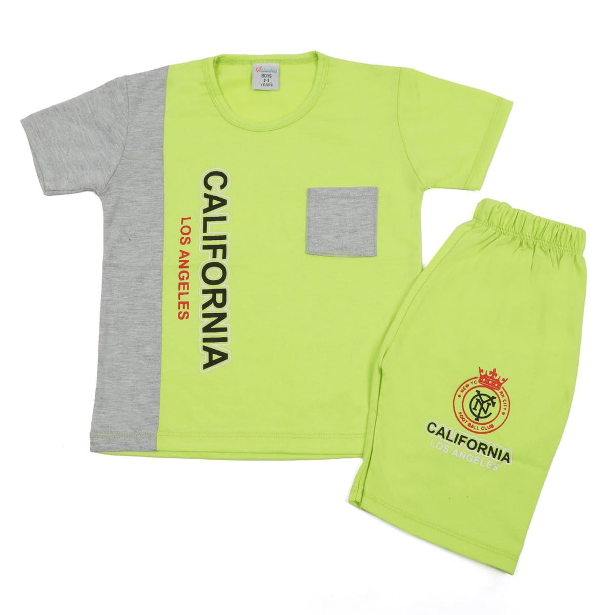 Boys Half Sleeves Short Suit - Light Green, Boys Sets & Suits, Chase Value, Chase Value