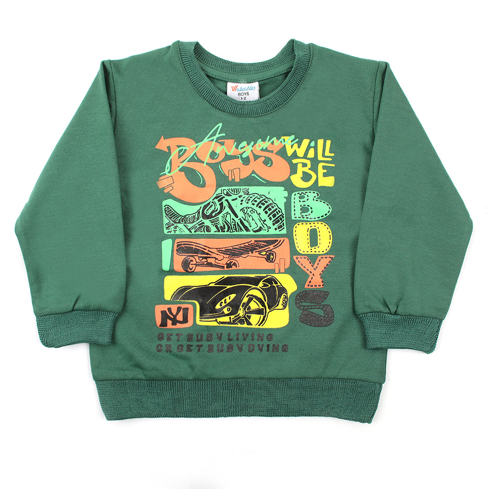Boys Full Sleeves SweatShirt - Green, Boys Hoodies & Sweat Shirts, Chase Value, Chase Value