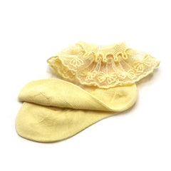 Girls Frill Socks - Yellow