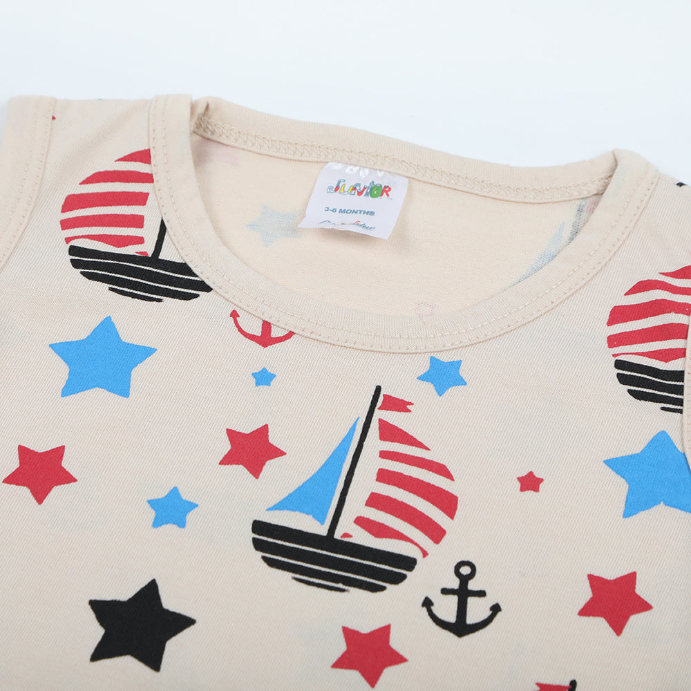 Newborn Boys Sando - Fawn, Newborn Boys Shirts & T-Shirts, Chase Value, Chase Value