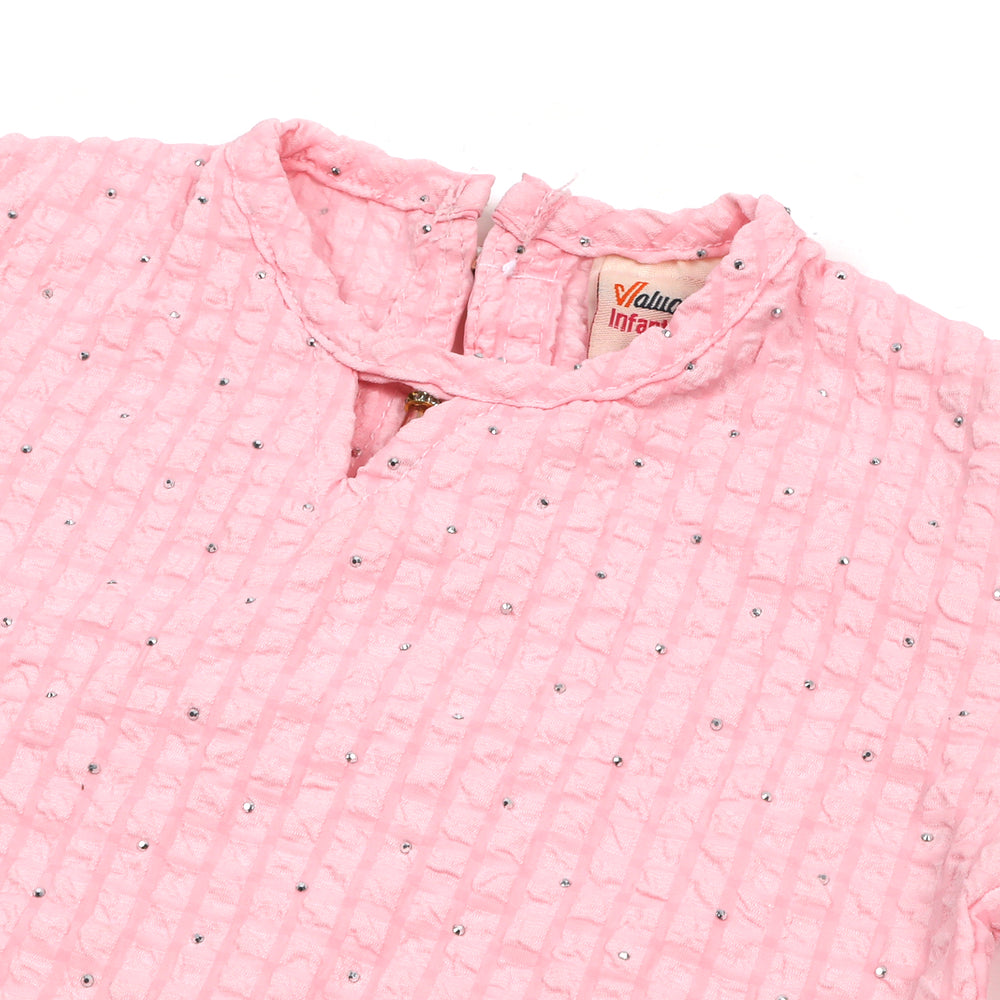 Newborn Boys Half Sleeves Suit - Pink, Newborn Girls Sets & Suits, Chase Value, Chase Value