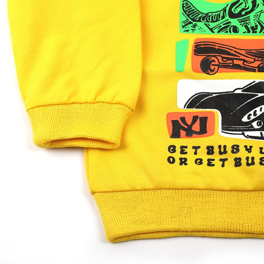 Boys Full Sleeves SweatShirt - Yellow, Boys Hoodies & Sweat Shirts, Chase Value, Chase Value