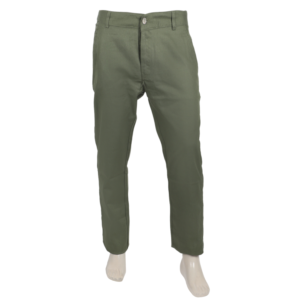 Men's Cotton Pant - Olive Green, Men's Formal Pants, Chase Value, Chase Value