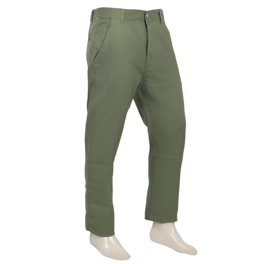Men's Cotton Pant - Olive Green, Men's Formal Pants, Chase Value, Chase Value