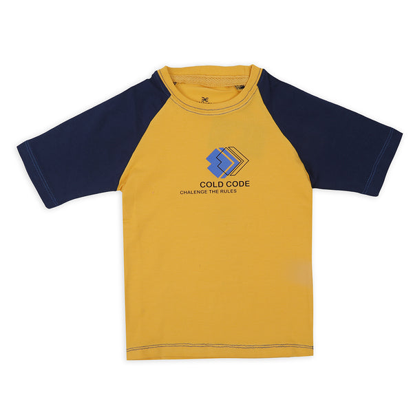 Eminent Boys Half Sleeves T-Shirt - Banana & Yellow