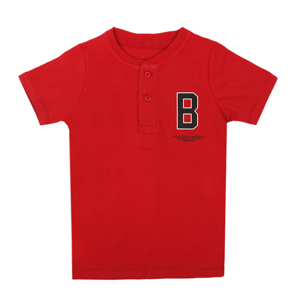 Eminent Boys Half Sleeves T-Shirt - Samba Red