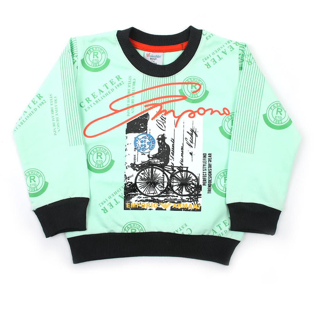 Boys Full Sleeves SweatShirt - Light Green, Boys Hoodies & Sweat Shirts, Chase Value, Chase Value