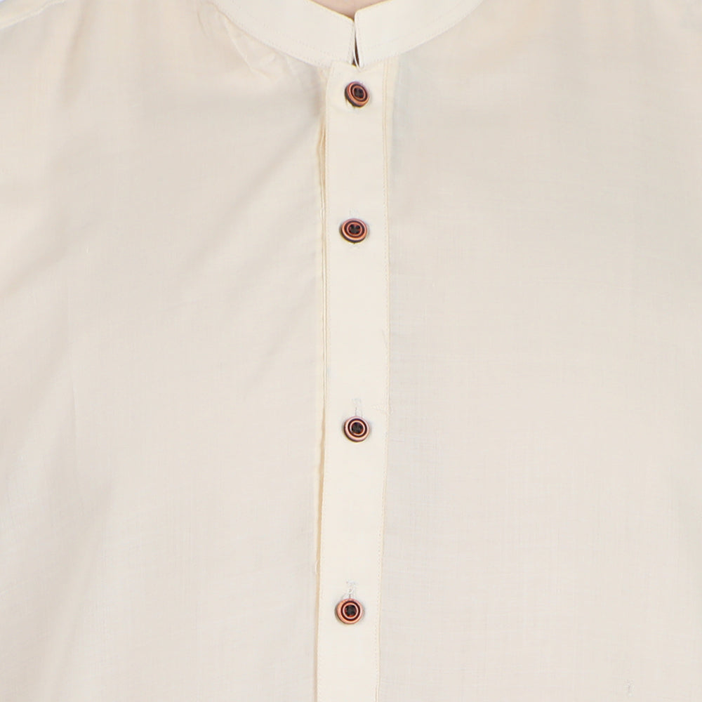 Men's Slim Fit Plain Kurta - Skin, Men's Kurtas, Chase Value, Chase Value