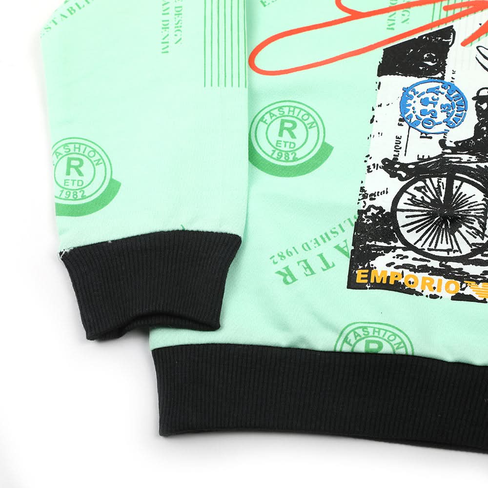 Boys Full Sleeves SweatShirt - Light Green, Boys Hoodies & Sweat Shirts, Chase Value, Chase Value