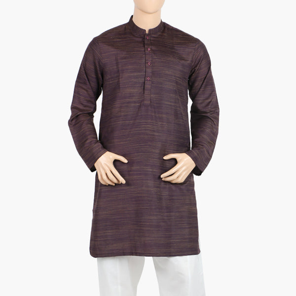 Men's Slim Fit Plain Kurta - Bluish Purple, Men's Kurtas, Chase Value, Chase Value