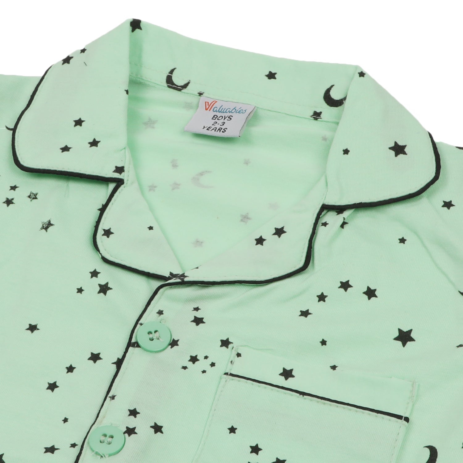 Boys Half Sleeves Night Suit - Light Green, Boys Night Suit, Chase Value, Chase Value