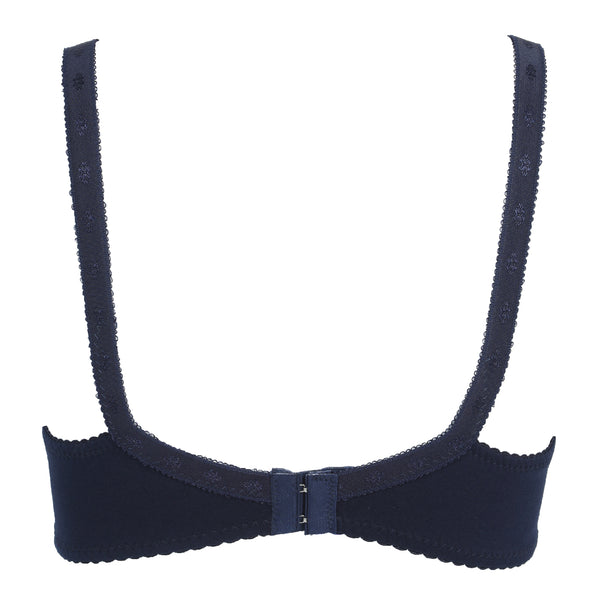 Women's Cotton Bra Half Net - Blue