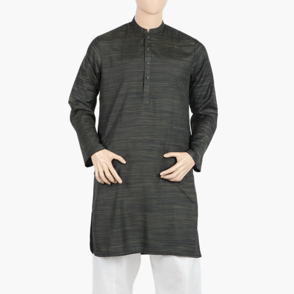 Men's Slim Fit Plain Kurta - Green, Men's Kurtas, Chase Value, Chase Value