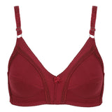 Women's Cotton Bra Plain Lace - Maroon, Women Bras, Chase Value, Chase Value