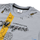 Boys Half Sleeves Denim Short Suit - Grey, Boys Sets & Suits, Chase Value, Chase Value