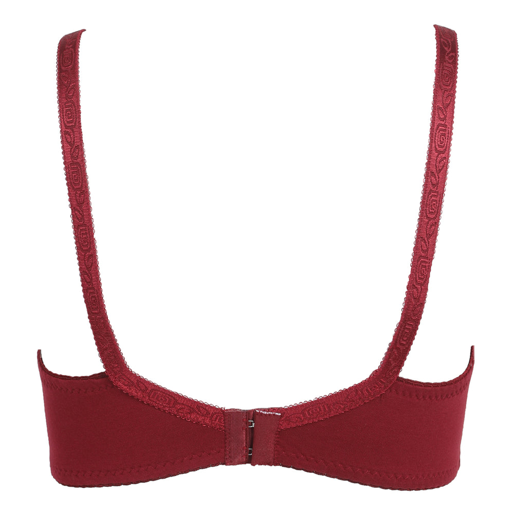 Women's Cotton Bra Plain Lace - Maroon, Women Bras, Chase Value, Chase Value