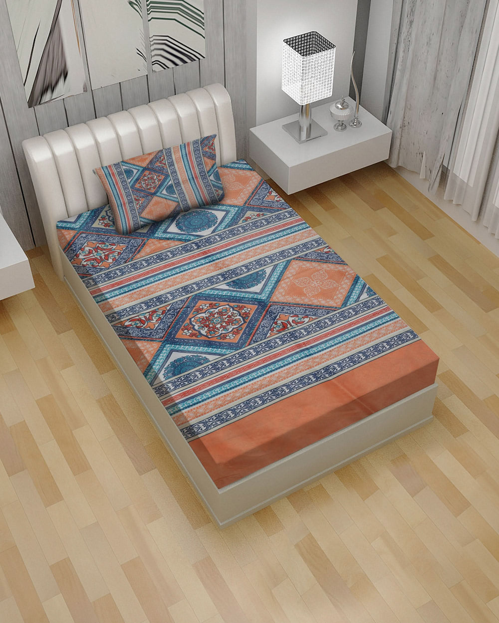 Valuable 2Pcs Single Bedsheet, Single Size Bed Sheet, Chase Value, Chase Value