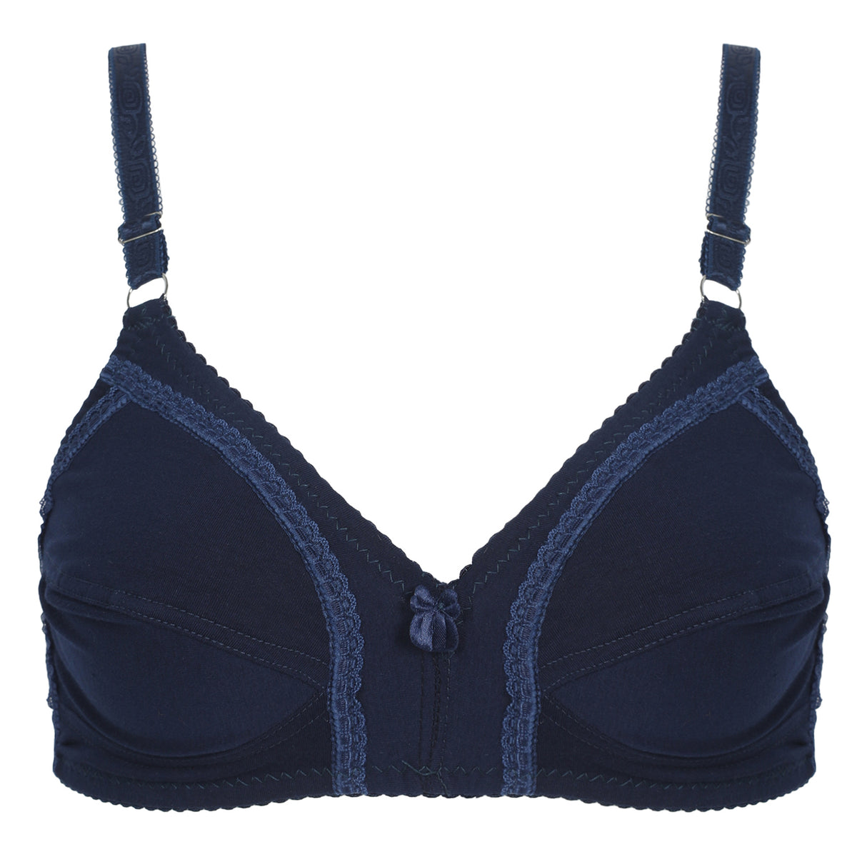 Women's Cotton Bra Plain Lace - Blue, Women Bras, Chase Value, Chase Value
