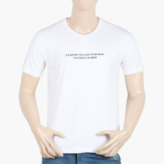 Eminent Men's Round Neck Half Sleeves Printed T Shirt - Off White, Men's T Shirts & Polos, Eminent, Chase Value