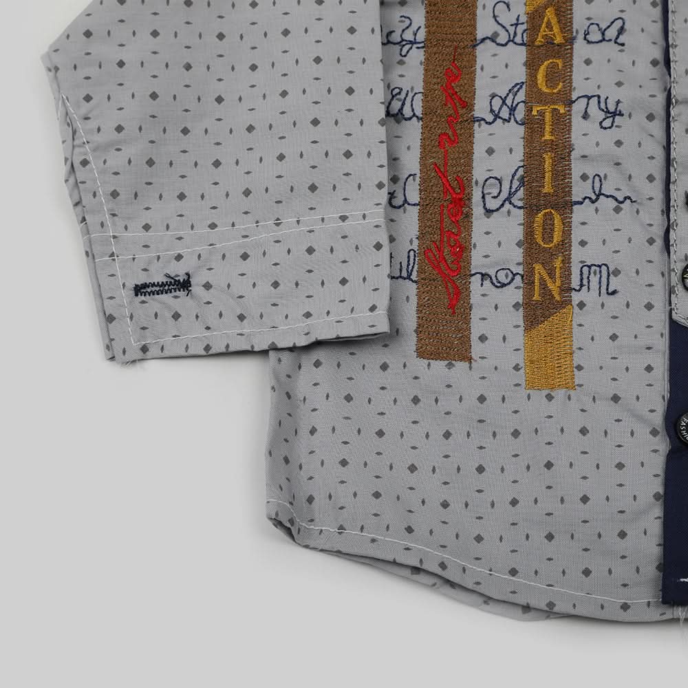 Newborn Boys Full Sleeves Suit - Grey, Newborn Boys Sets & Suits, Chase Value, Chase Value