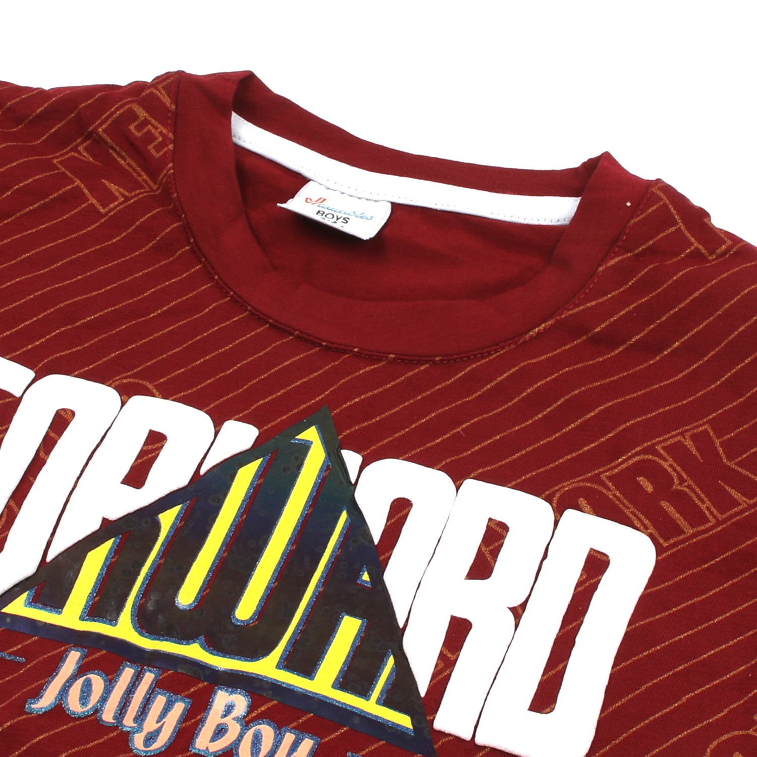 Boys Half Sleeves Denim Short Suit - Maroon, Boys Sets & Suits, Chase Value, Chase Value