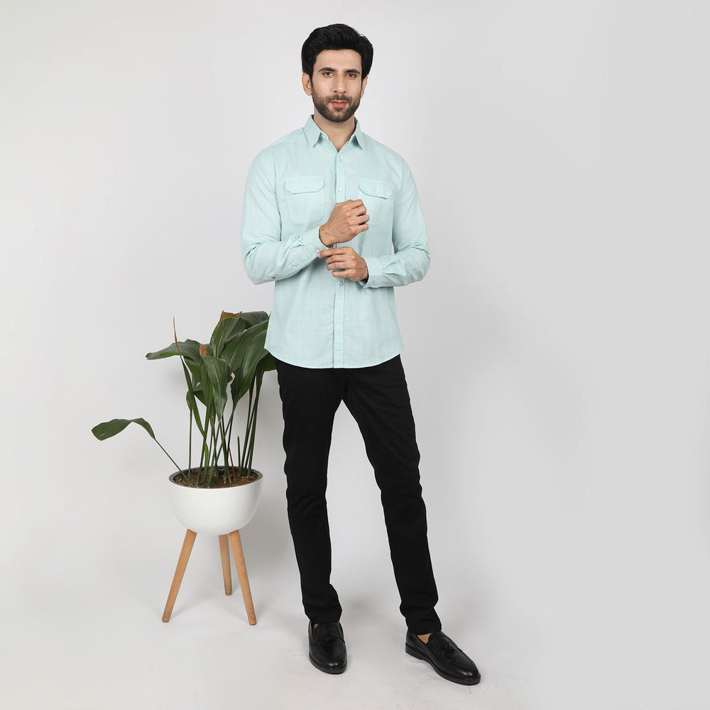 Eminent Men's Casual Check Shirt - Surf Spray, Men's Shirts, Eminent, Chase Value