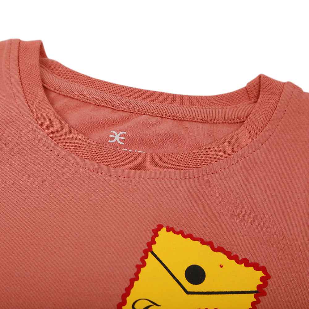 Eminent Girls Full Sleeves T-Shirt - Terracotta, Girls T-Shirts, Eminent, Chase Value