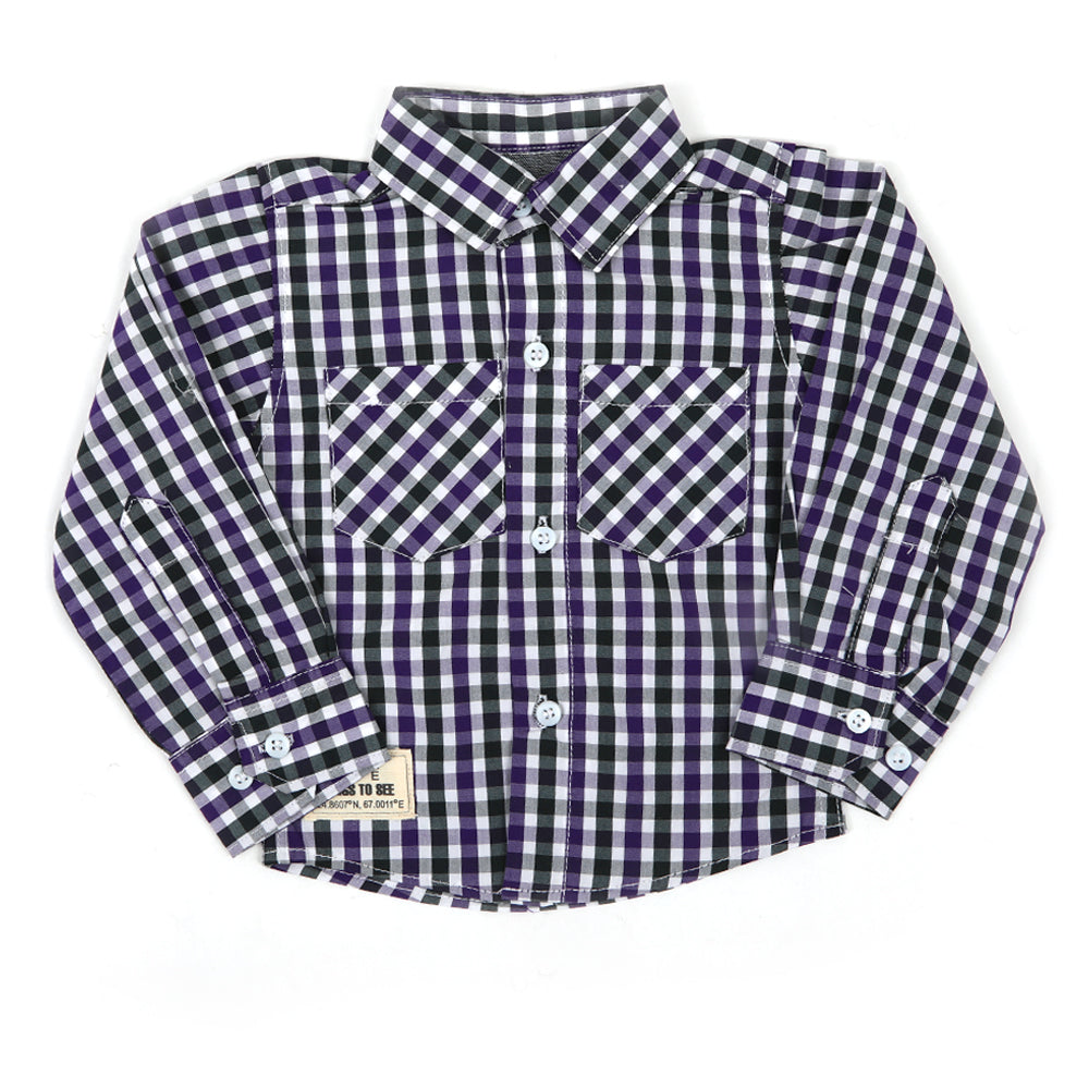 Eminent Newborn Boys Casual Shirt - Purple, Newborn Boys Shirts & T-Shirts, Eminent, Chase Value