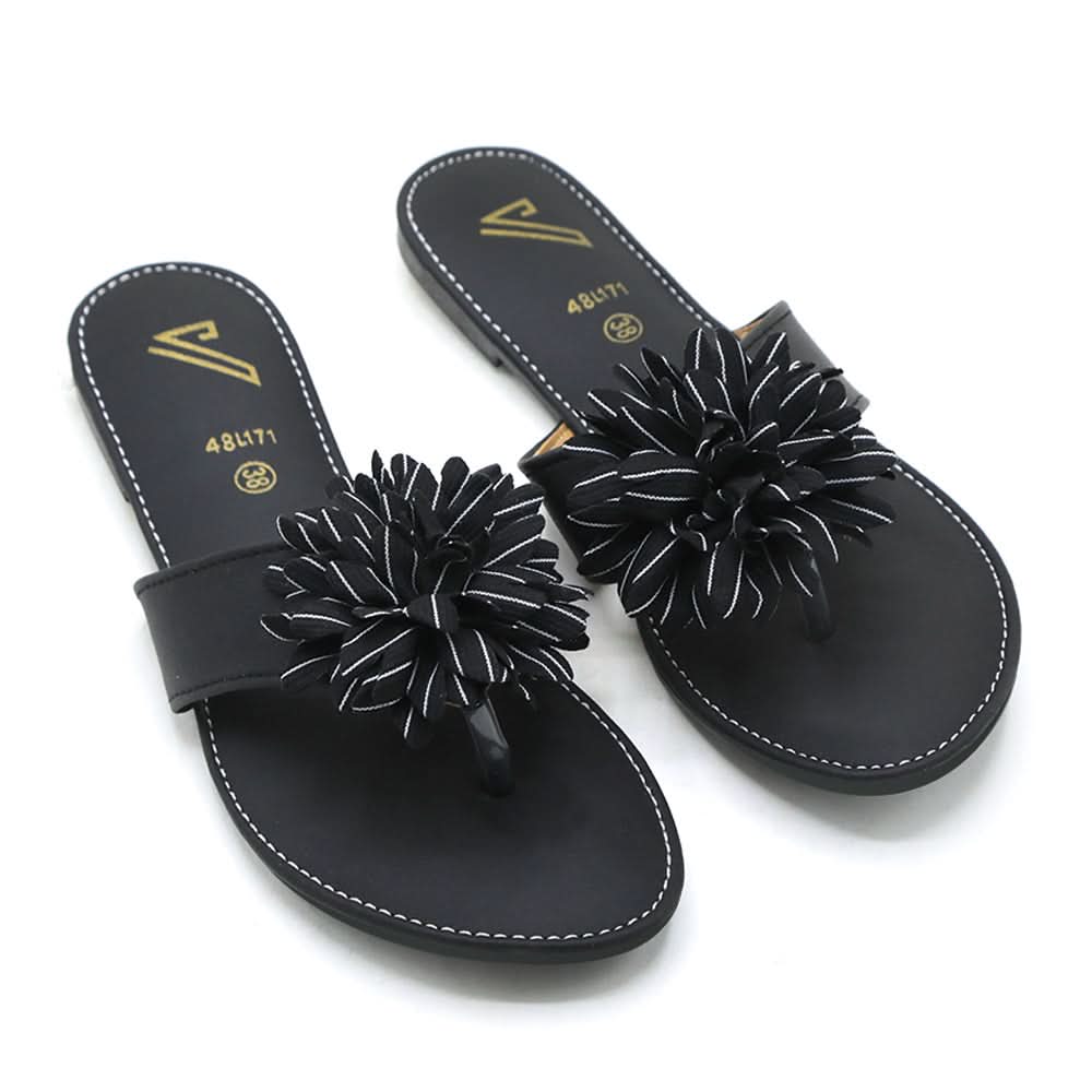 Valuable Open-Toe Slipper - Black, Women Slippers, Chase Value, Chase Value