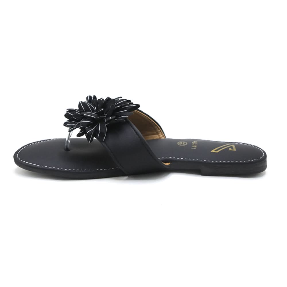 Valuable Open-Toe Slipper - Black, Women Slippers, Chase Value, Chase Value