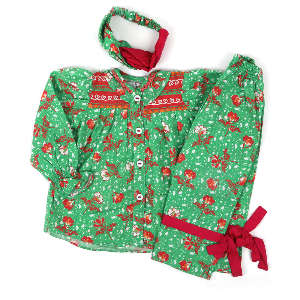 Eminent Newborn Girls Shalwar Suit - Green, Newborn Girls Shalwar Suits, Eminent, Chase Value