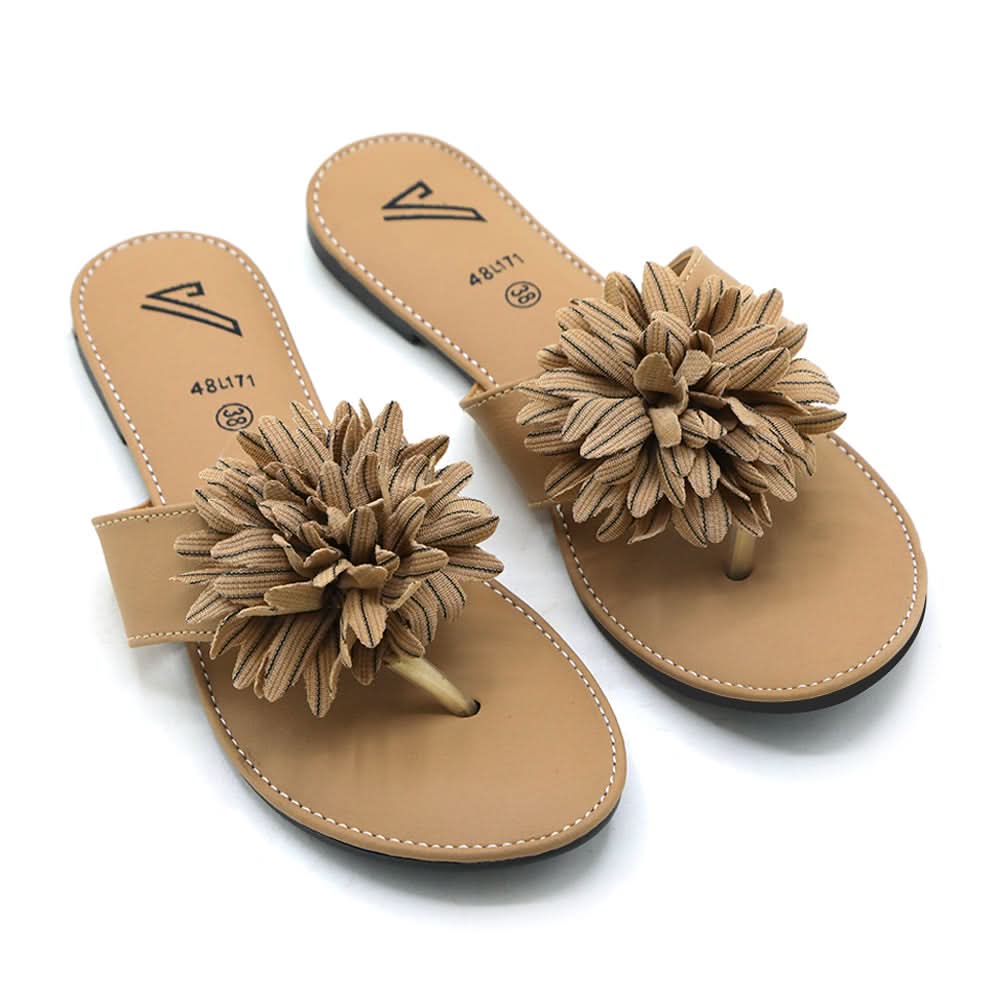 Valuable Open-Toe Slipper - Fawn, Women Slippers, Chase Value, Chase Value